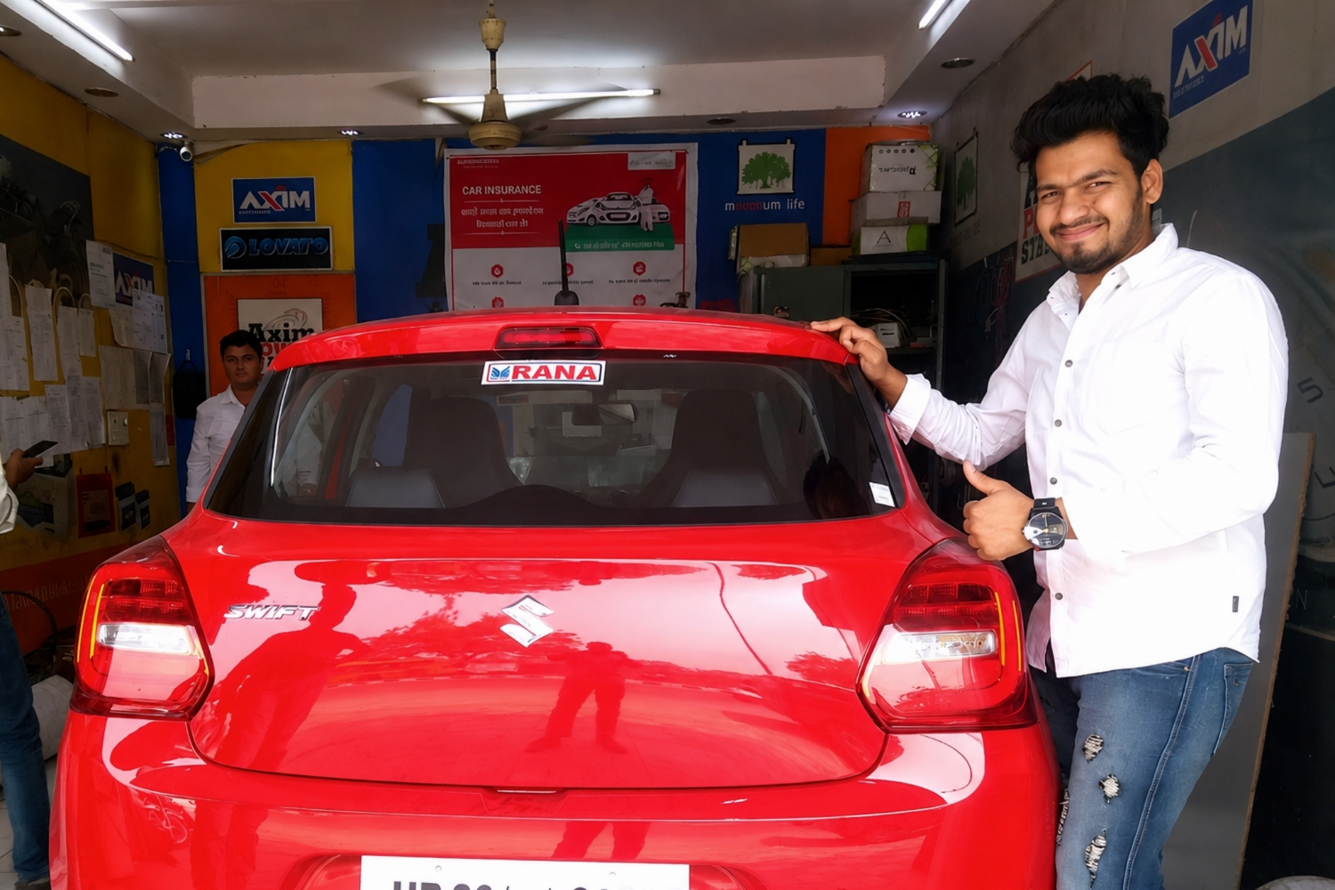 Happy LetsGO CNG customer beside his freshly converted car